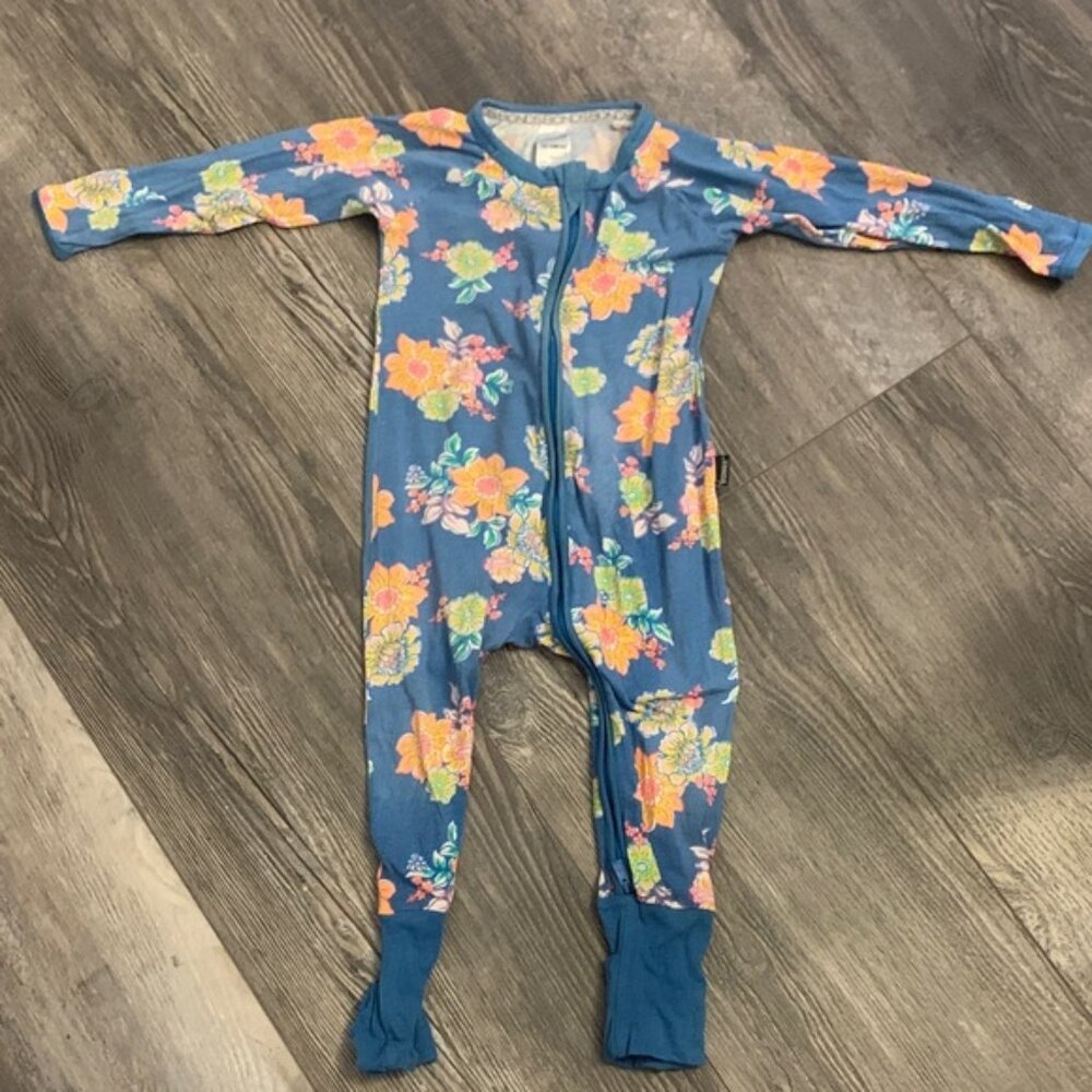 Bonds Floral Kids One Piece in Blue and Orange